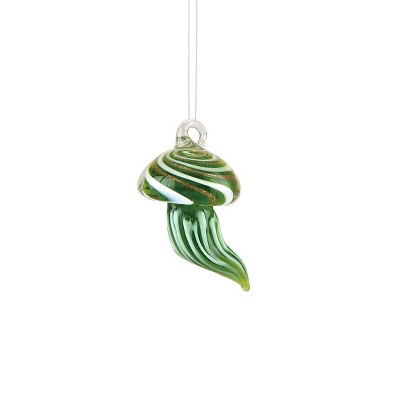 Gallerie II Green Art Glass Jellyfish Christmas Xmas Ornament