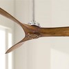 60" Minka Aire Modern Industrial Indoor Ceiling Fan with Remote Control Brushed Nickel Distressed Koa for Living Room Kitchen Home - 2 of 4