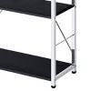 INFURNIC Decorative Bookshelf 4 Tier Storage Shelf with Sturdy Chrome Metal Frame and Modern Minimalist Design, Black, 11"*24"*42" - 3 of 4