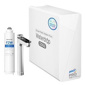 Waterdrop X12-PRO 1200 GPD Reverse Osmosis System, Alkaline Mineral pH+, NSF/ANSI 58 and 372-Certified 11-Stage, Smart Faucet, Extra F2W Filter - 1 of 4