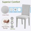 MAYEERTY Set of 4 Dining Chairs, Padded Seat, Dining Room Kitchen, White & Gray - 3 of 4