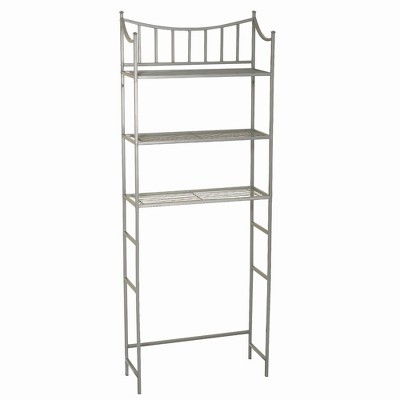 Zenna Home 3-Tier Over-The-Toilet Spacesaver Storage Cabinet - Driftwood Gray - View #3