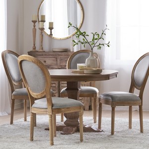 Christopher Knight Home Naclerio French Country Fabric Upholstered Wood 5 Piece Dining Set - 1 of 4