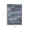 HomeRoots 8' X 10' Blue And Charcoal Abstract Washable Indoor Outdoor Area Rug - 3 of 4