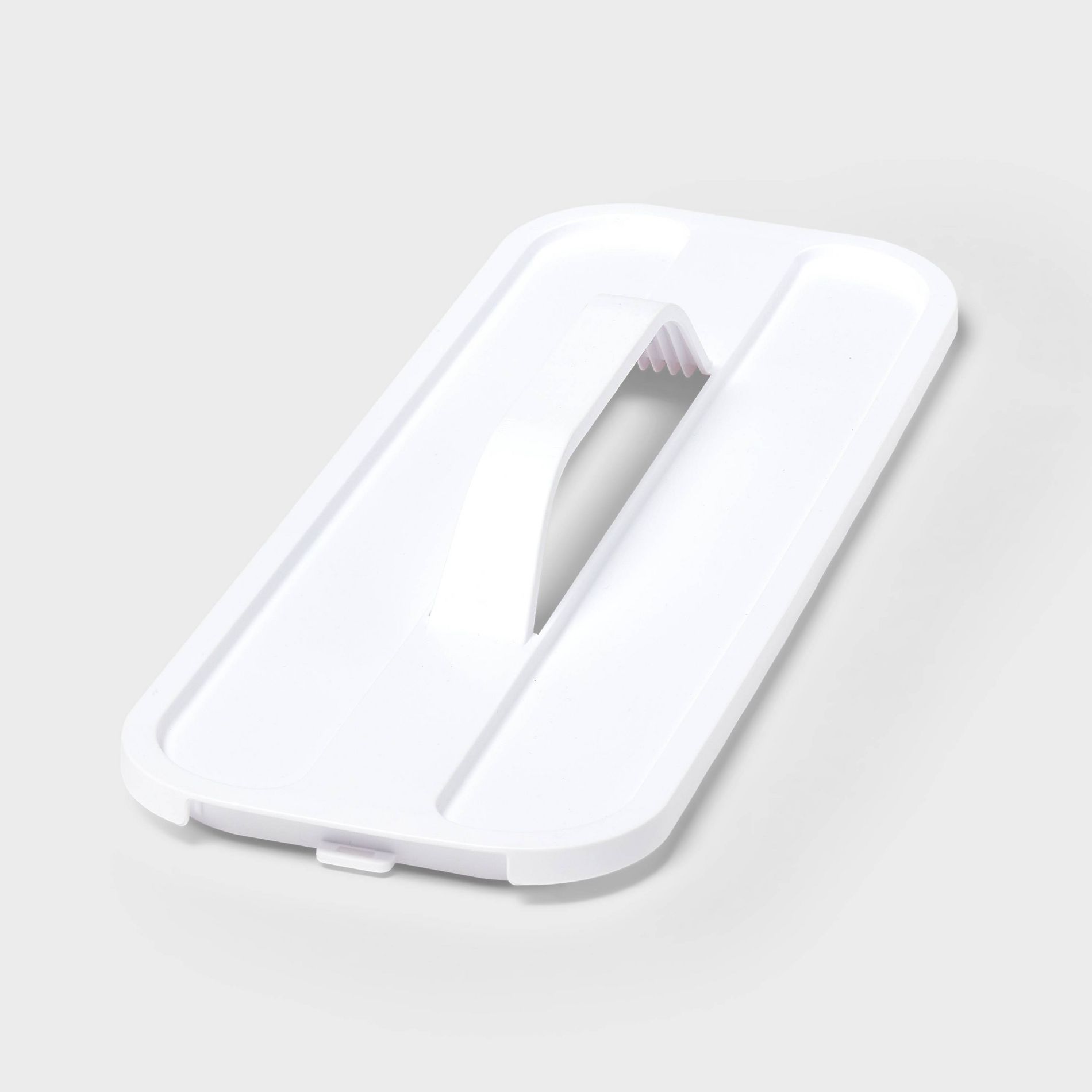 Click in Place Slim Lid with Handle for Plastic Storage Bins Home and Office Organization White- Brightroom™