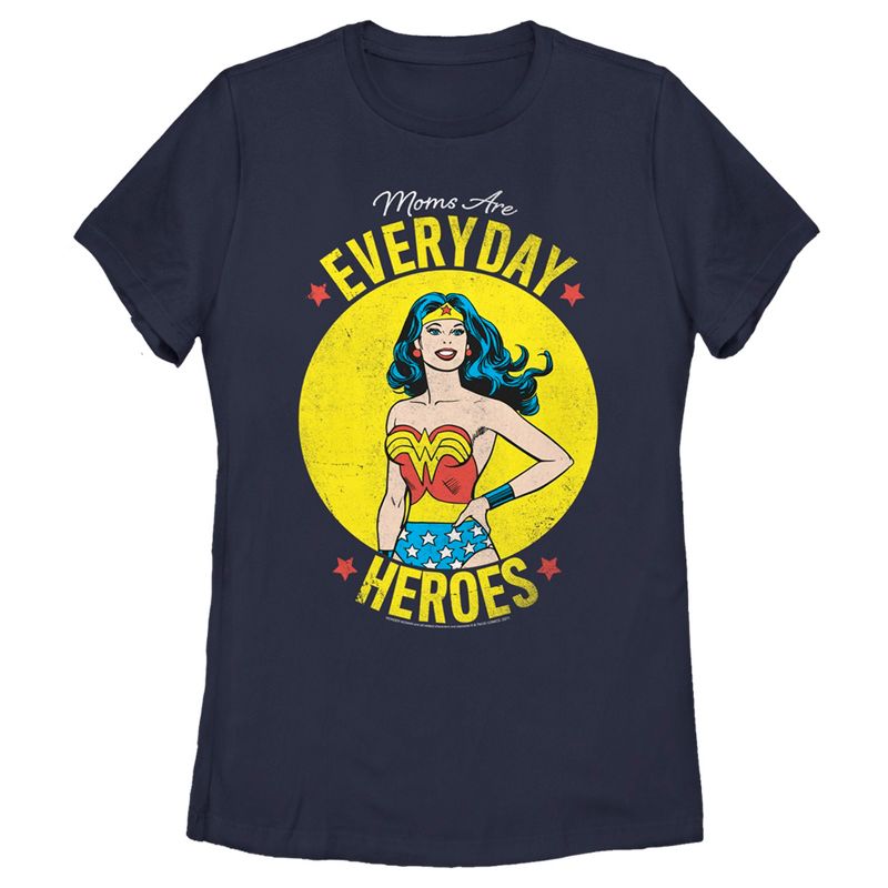 Women's Wonder Woman Moms Are Everyday Heroes T-Shirt, 1 of 5