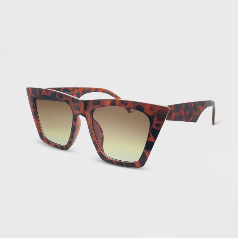 Women&#39;s Plastic Cateye Sunglasses - Wild Fable&#8482; Brown/Tortoise Print, 2 of 5