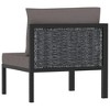 vidaXL Corner Sofa Anthracite Poly rattan, aluminum, polyester Durable - 4 of 4