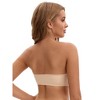 INSPIRE CHIC Women's Mesh Front Closure Push Up Wirefree Bandeau Strapless Breathable Tube Bras - 2 of 4