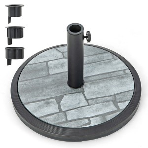 Costway 19'' Patio 35 LBS Round Umbrella Base Stand Holder 1.4''-1.9'' Market Table Outdoor - 1 of 4