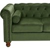 Two-seater sofa, upholstered sofa, velvet button-tufted seat and deep seat for living room, farmhouse decor - 4 of 4