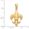 Black Bow Jewelry 14k Yellow Gold Medium Polished Fleur De Lis Pendant - 4 of 4