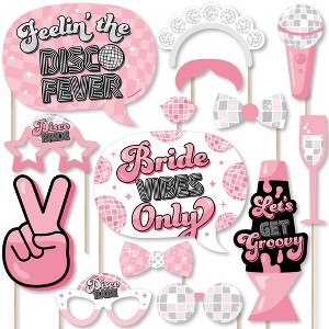 Big Dot of Happiness Last Disco - Bachelorette Party Photo Booth Props Kit - 20 Count - 1 of 4