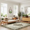 5x7ft Vintage Floral Washable Area Rug, Non-Slip Low Pile Polyester Carpet for Living Room & Bedroom - 4 of 4