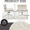QingMoon Cross Legged Office Chair, Adjustable Desk Chair, Swivel Computer Chair, Faux Fur Vanity Chair with Tilt Backrest for Home Office - 4 of 4