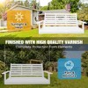 Fortune Candy Wooden Porch Swing 2-Seater Extra Large, Ergonomic Seat, Bench Swing with Hanging Chains, for Outdoor Patio Garden Yard - 2 of 4