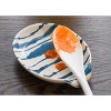 Nat & Jules Coastal Ink Blue 6 x 4 Glossy Ceramic Oval Countertop Spoon Rest - 4 of 4