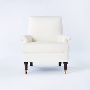 Mercer Rolled Upholstered Armchair with Casters - Threshold™ designed with Studio McGee - 1 of 4
