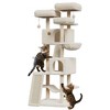 Large Cat Tree for Big Cats, Multi-Level Cat Tower for Indoor Cats, Scratching Post,Condo,Platforms,Cat Tunnel,Hammock,Feeding Station,Pet Play House - 3 of 4
