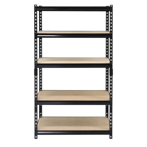 Black - 5 Tier Metal Shelving Unit Storage Racking Shelves Garage Warehouse  Shed