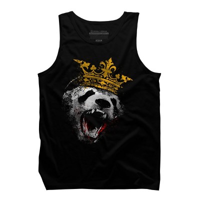 Men's Design By Humans King Panda By clingcling Tank Top