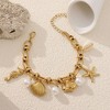 Seashell Charm Bracelet for Women by Ginger Lyne Gold Plated Stainless Steel Pearls Starfish and Shells - 4 of 4
