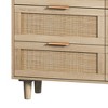 NicBex 6 Drawer Double Dresser for Bedroom,Modern Style Rattan Drawers with Wooden Pulls,Dressers for Kids Room,Living Room,Entry and Hallway - 4 of 4