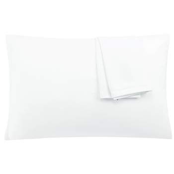 2 Pcs King 20"x36" 1800 Series Soft Brushed Microfiber Soft with Zipper Pillowcase White - PiccoCasa