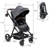 Whizmax 2 in1 Baby Stroller, High Landscape Infant Stroller, Pushchair Adjustable Backrest,Foldable Aluminum Alloy Anti-Shock Stroller for 0-36 months - 2 of 4