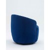 MAYEERTY Velvet Swivel Barrel Chair, Black Powder Coating Metal Ring, Home Use, Black - 4 of 4
