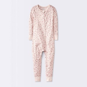 Toddler Girls' Smooth Jersey Snug Fit Union Suit - Cloud Island™ Pink - 1 of 4