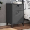 vidaXL Bedside Table Anthracite grey Engineered wood, plastic Standard - 2 of 4