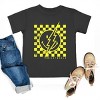 The Juniper Shop SmileyWorld Checkered Lightning Distressed Toddler Short Sleeve Tee - 3 of 4