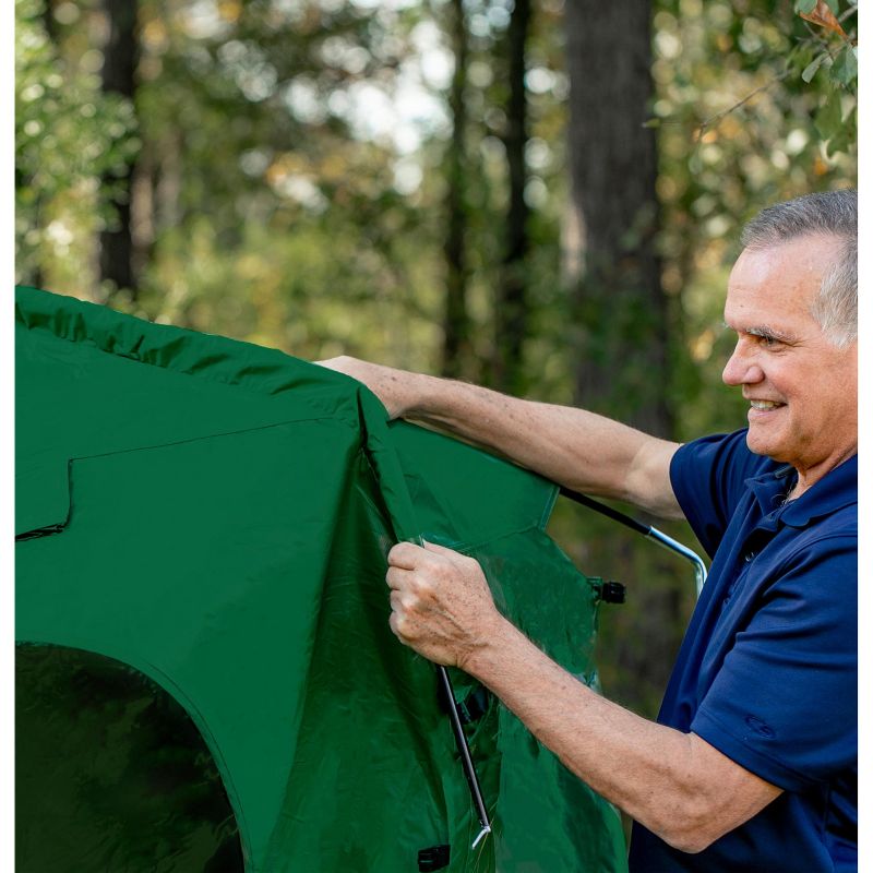 YardStash Outdoor Storage Shed - Heavy Duty Green Waterproof Tent for Bike & Garden Supplies, 3 of 8