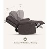 Oversized Recliner Chairs with Heat and Massage - Lazy Sofa for Adults- Manual Chair Recliner with Cup Holder - 4 of 4