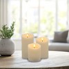 LumaBase Battery-Operated Textured Candles - Set of 3 - 3 of 4