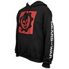 Mens Gears of War Symbol Hoodie With Sleeve Prints - 2 of 4