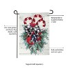Evergreen Candy Cane Swag Garden Burlap Flag - 3 of 4