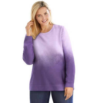 Woman Within Printed Sweatshirt