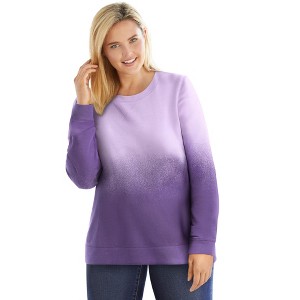 Woman Within Printed Sweatshirt - 1 of 4