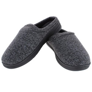 Isotoner Men's Heathered Knit Brady Hoodback Slipper - 1 of 3