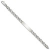 Black Bow Jewelry 7mm Antiqued Sterling Silver Engravable Curb Link I.D. Bracelet - 2 of 4