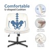 Cross-Legged Chair,No Wheels Armless Swivel Home Office Chair - 2 of 4
