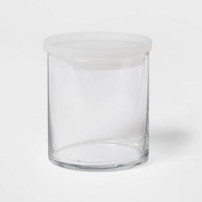 Multipurpose Round Clear Glass Jars With Airtight Accents Lids 19 oz. NEW!