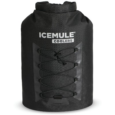 IceMule 1014-BK Pro Large Collapsible Portable Soft Sided Roll Top 23 Liter 18 Can Lightweight Insulated Waterproof Leak Proof Backpack Cooler Bag