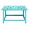 WestinTrends Dylan 5-Piece Outdoor Patio HDPE Adirondack Chair With Square Coffee Table Conversation Set - 3 of 4