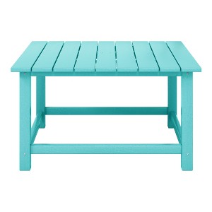 WestinTrends Malibu Low Outdoor HDPE Square Patio Coffee Table - 1 of 4