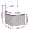 vidaXL Garden Sofa Set  PE Rattan, Powder-coated Steel - 3 of 3
