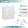 Mlezan Drawer Lateral File Cabinet: Lockable Metal Storage for Letter/Legal/F4/A4 Files.Large Deep Drawers,Ideal for Home or Office Use. - 3 of 4