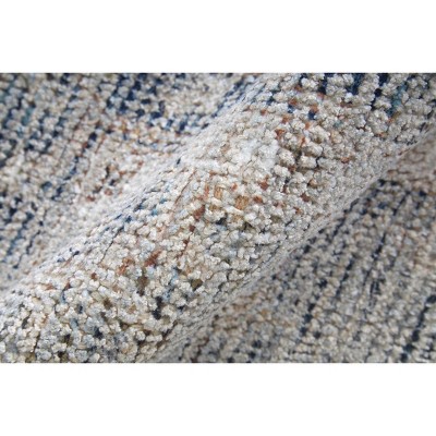 Handmade Gray Wool and Viscose Tufted Rectangular Accent Rug
